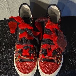Stylish Red and Black Women's Sneakers